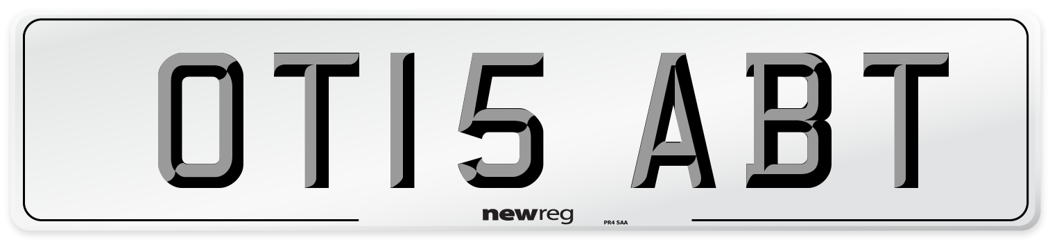OT15 ABT Number Plate from New Reg